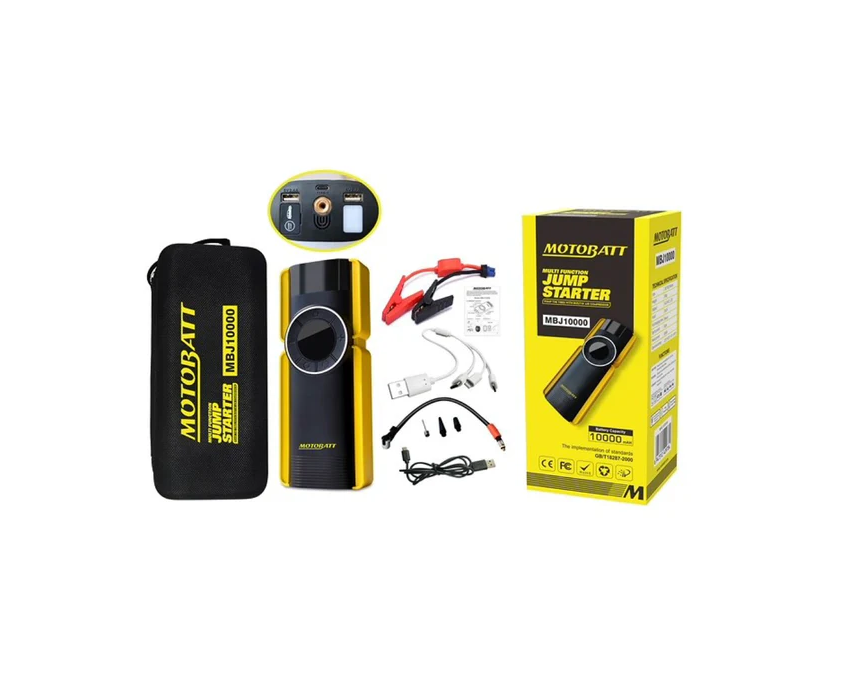 Motobatt Motobatt MBJ10000 Jump Starter (Pompa, Akü Takviye, Fener, Powerbank) Stok Kodu : XMTK132417