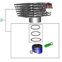 BAJAJ PULSAR NS150 AS150 SİLİNDİR SEKMAN PİSTON SETİ KOMPLE ORJİNAL
