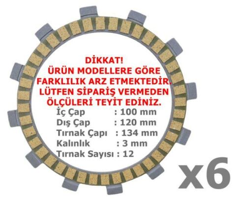 CF MOTO SR250-NK250 DEBRİYAJ BALATASI 6 LI
