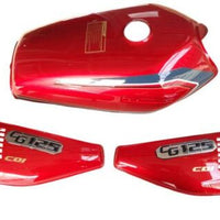 CG-AGK 125 BENZİN DEPOSU ŞAMANDIRASIZ VE YAN KAPAKLAR TAKIM KIRMIZI