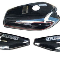 CG-AGK 125 BENZİN DEPOSU ŞAMANDIRASIZ VE YAN KAPAKLAR TAKIM SİYAH