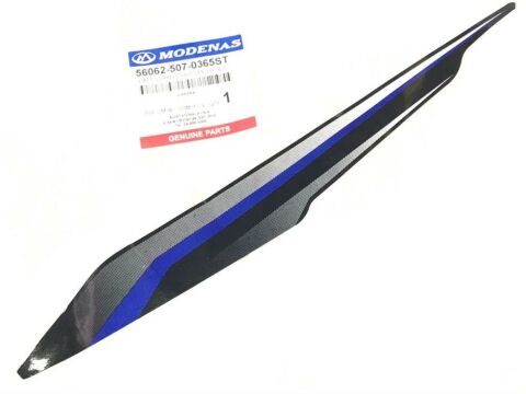 MODENAS GT135 DIŞ DİZLİK SİNYAL ÜSTÜ ETİKETİ MAVİ SOL ORJİNAL