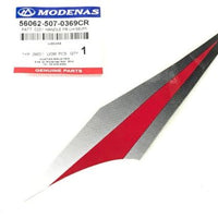 MODENAS GT135 ÖN FAR PANELİ ETİKETİ KIRMIZI SOL ORJİNAL