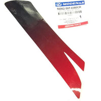 MODENAS GT135 ÖN PANEL ALTI DIŞ ETİKET KIRMIZI SAĞ ORJİNAL